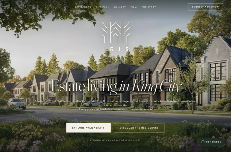 IRIS community website — interactive masterplan demo by Colotune