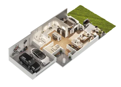 3D floor plan dollhouse