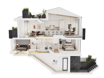 3D floor plan dollhouse